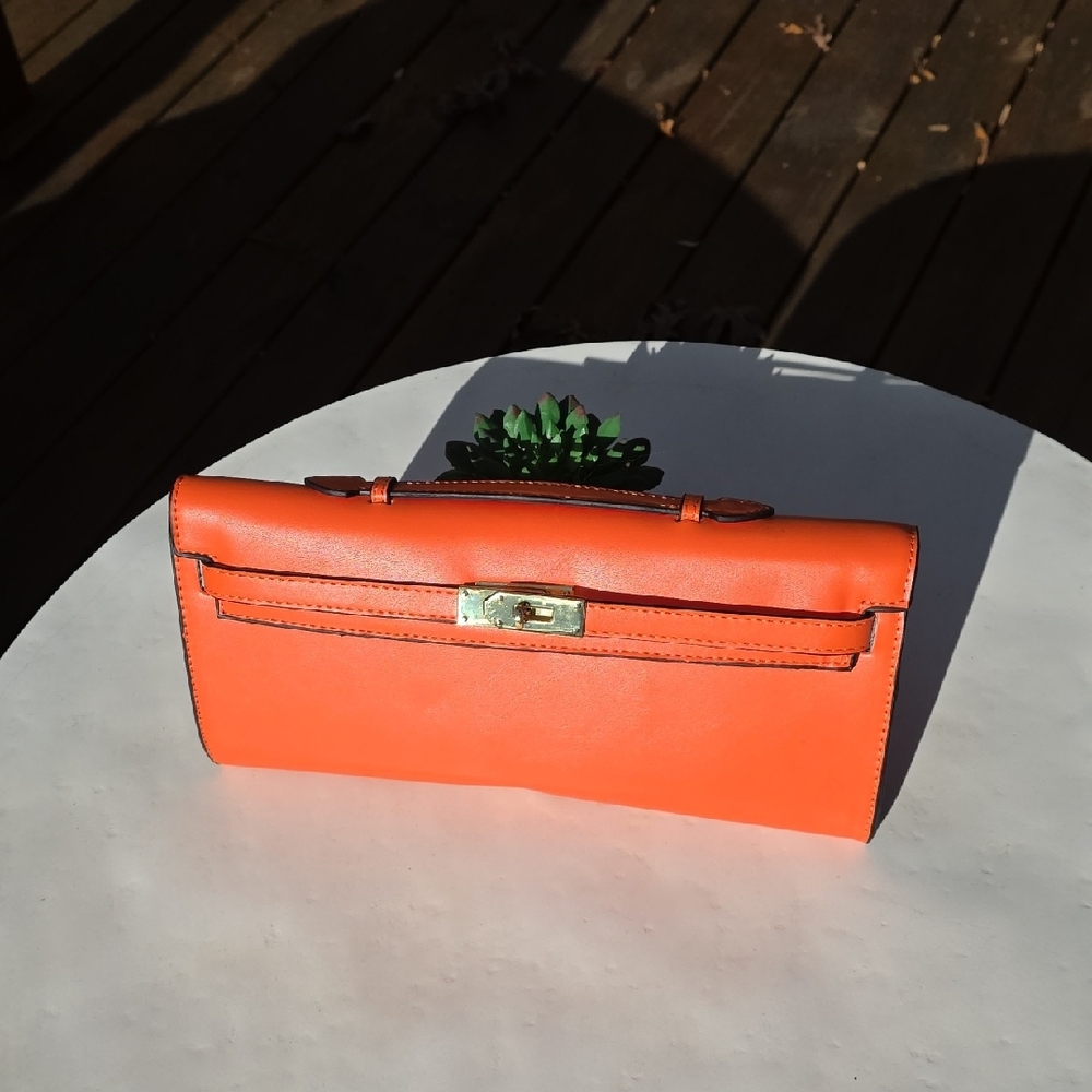 Beautiful Orange Clutch Bag - Picture 5 of 5